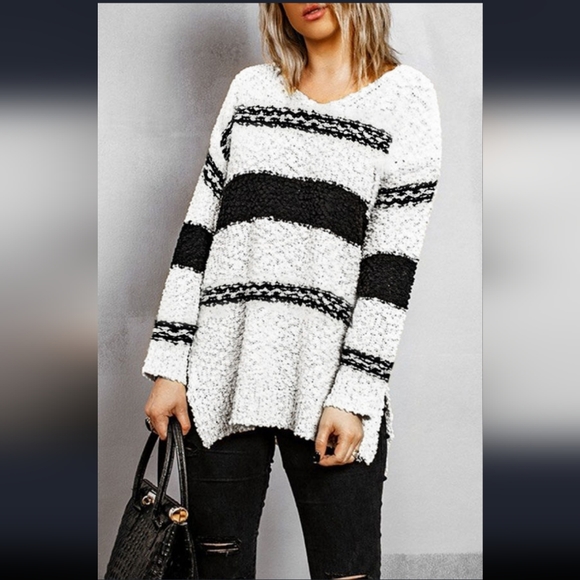 Striped Colorblock Sweater - Picture 14 of 14